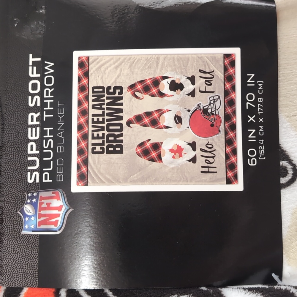 Cleveland browns plush throw blanket